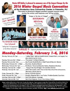 PASTOR BILL BAILEY ANNOUNCES THE TALENT LINEUP FOR THE 