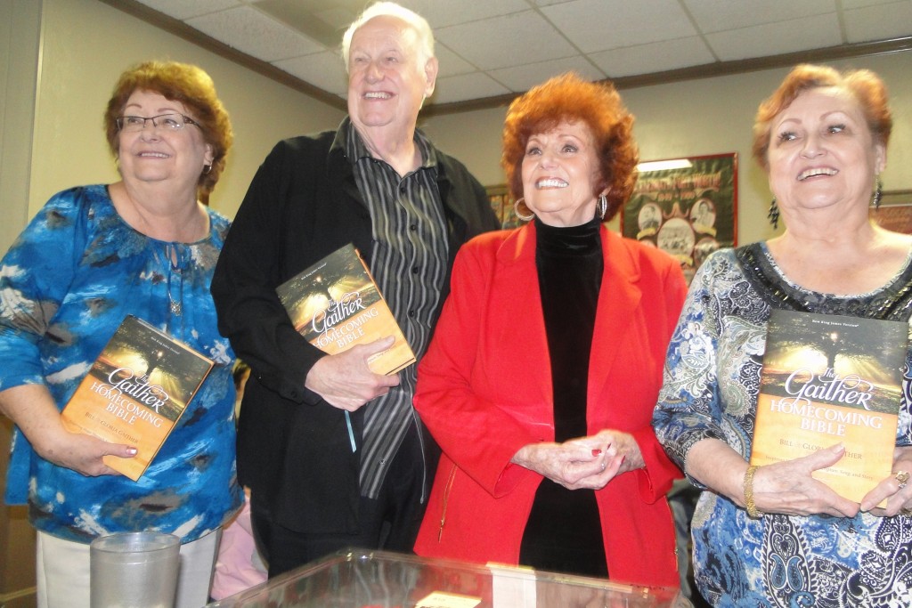 Norma Jo, Bob, Lou, Betty—Remaining Wills siblings, celebrating Lou’s inclusion in the Gaither Bible  